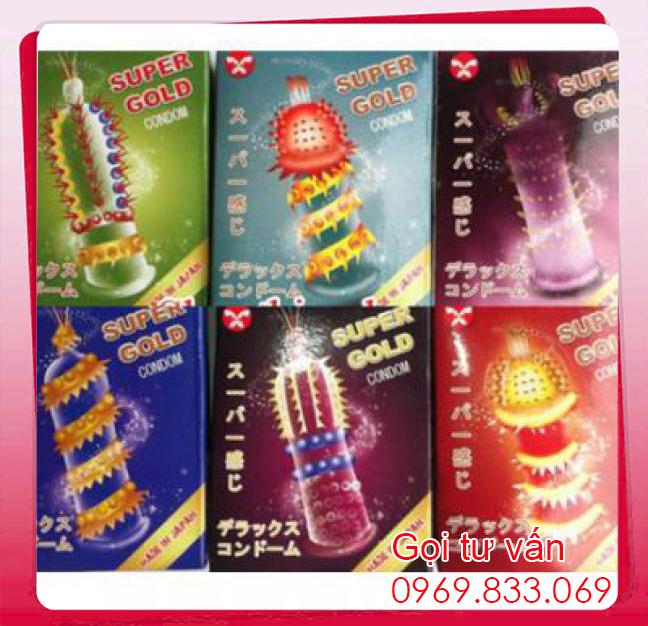 Mua 5 hộp Bao Cao Su Siêu Gân Gai Super Gold  nhập khẩu 
