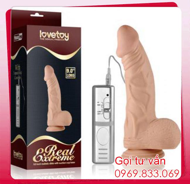 Shop bán Dương vật giả hàng khủng có đế có rung Lovetoy 9,0 inch giá rẻ 