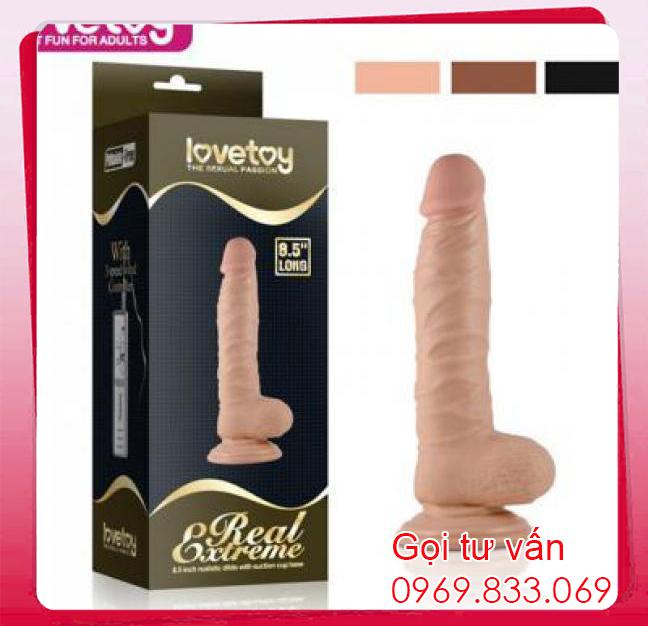 Nhập sỉ Dương vật giả silicon Lovetoy 8.5 inch có đế hít tường không rung  hàng mới về 