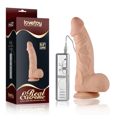 Dương vật giả hàng khủng có đế có rung Lovetoy 9,0 inch