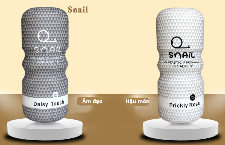 Âm đạo giả silicon cầm tay Snail cao cấp