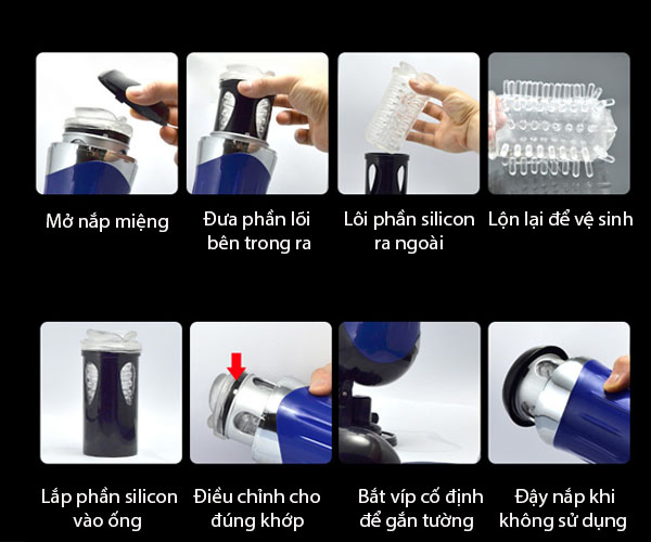 Máy thủ dâm tự động cao cấp Piston Melrose Cup