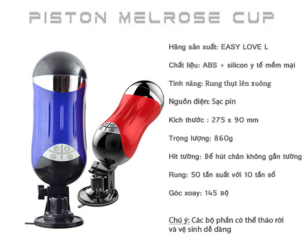 Máy thủ dâm tự động cao cấp Piston Melrose Cup