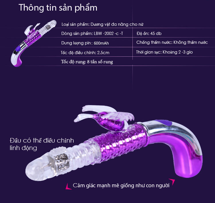 Dương vật đa năng cao cấp- Libo pin sạc chân sạc USB