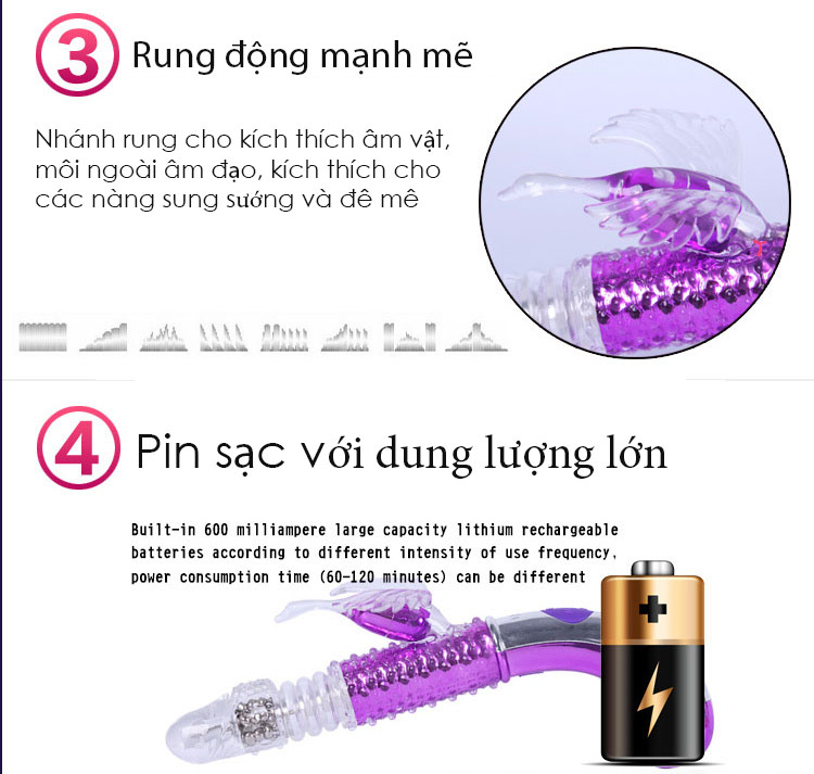Dương vật đa năng cao cấp- Libo pin sạc chân sạc USB