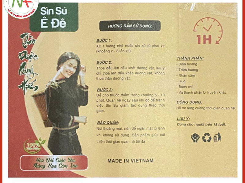 Thuốc Sìn Sú dạng nước giúp kéo dài quan hệ