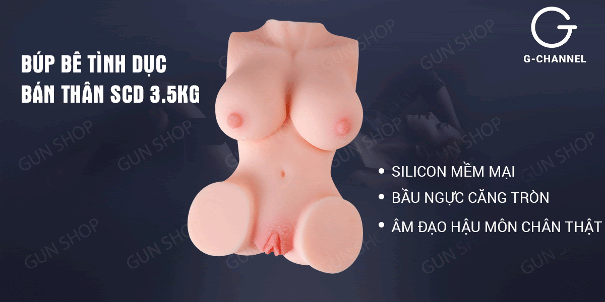 Búp bê  bán thân silicon cao cấp rung rên