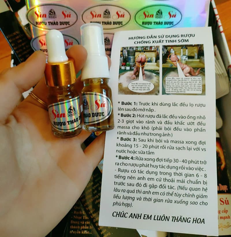 Rượu thảo dược Sìn Sú chống xuất sớm