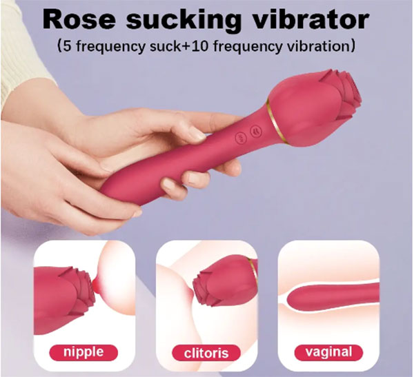 Chày rung hoa hồng hút âm vật