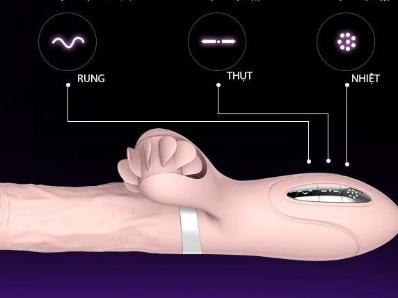 Dương vật giả rung, ngoái, thụt và nhiệt cao cấp