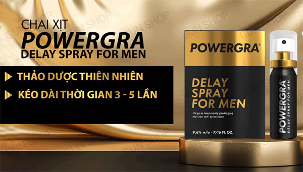 Chai xịt Kéo dài quan hệ Mỹ Powergra Delay Spray For Men