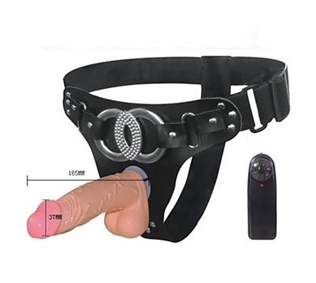 Dương vật giả dây đeo đặc ruột cho nữ có rung