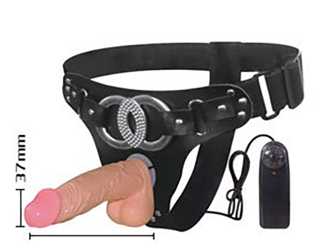 Dương vật giả dây đeo đặc ruột cho nữ có rung