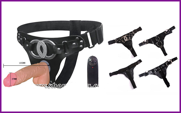 Dương vật giả dây đeo đặc ruột cho nữ có rung