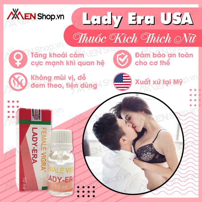 Thuốc kích dục nữ dạng nước không màu, không mùi Lady Era