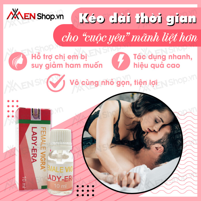 Thuốc kích dục nữ dạng nước không màu, không mùi Lady Era