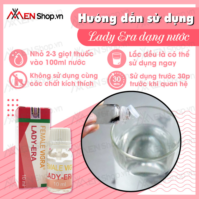 Thuốc kích dục nữ dạng nước không màu, không mùi Lady Era