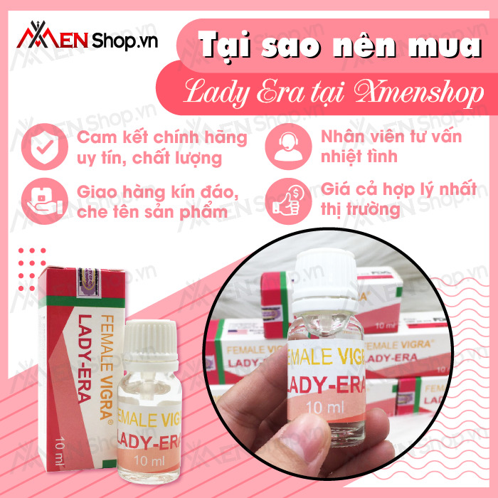 Thuốc kích dục nữ dạng nước không màu, không mùi Lady Era