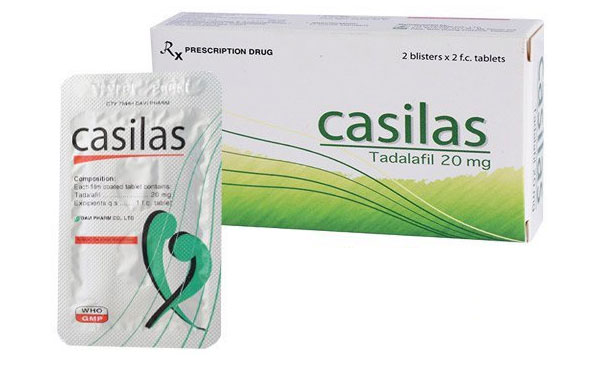Thuốc Casilas 20mg trị rối loạn cương dương kéo dài thời gian quan hệ